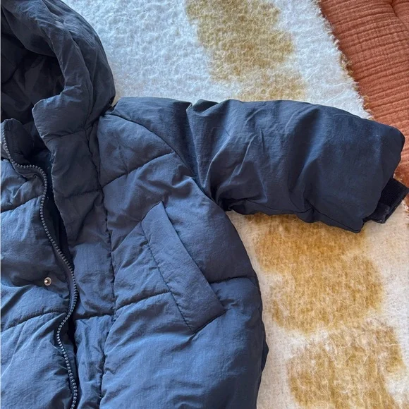 Zara Kids Navy blue winter Puffer Coat age 3 - Picture 3 of 7